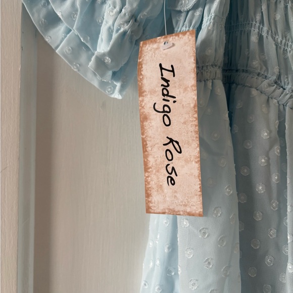 Light Blue Smocked Dress - Picture 3 of 4